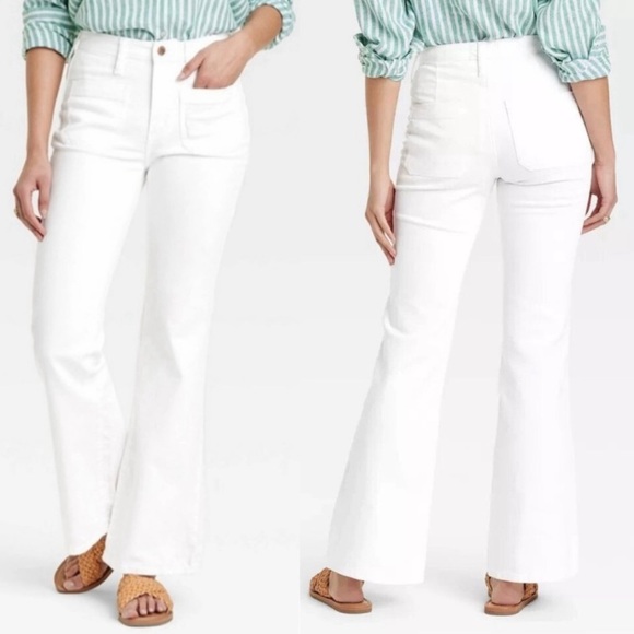 NWT Universal Thread Vintage High Rise Stretch Flare Pants Sz 6 - Picture 1 of 11